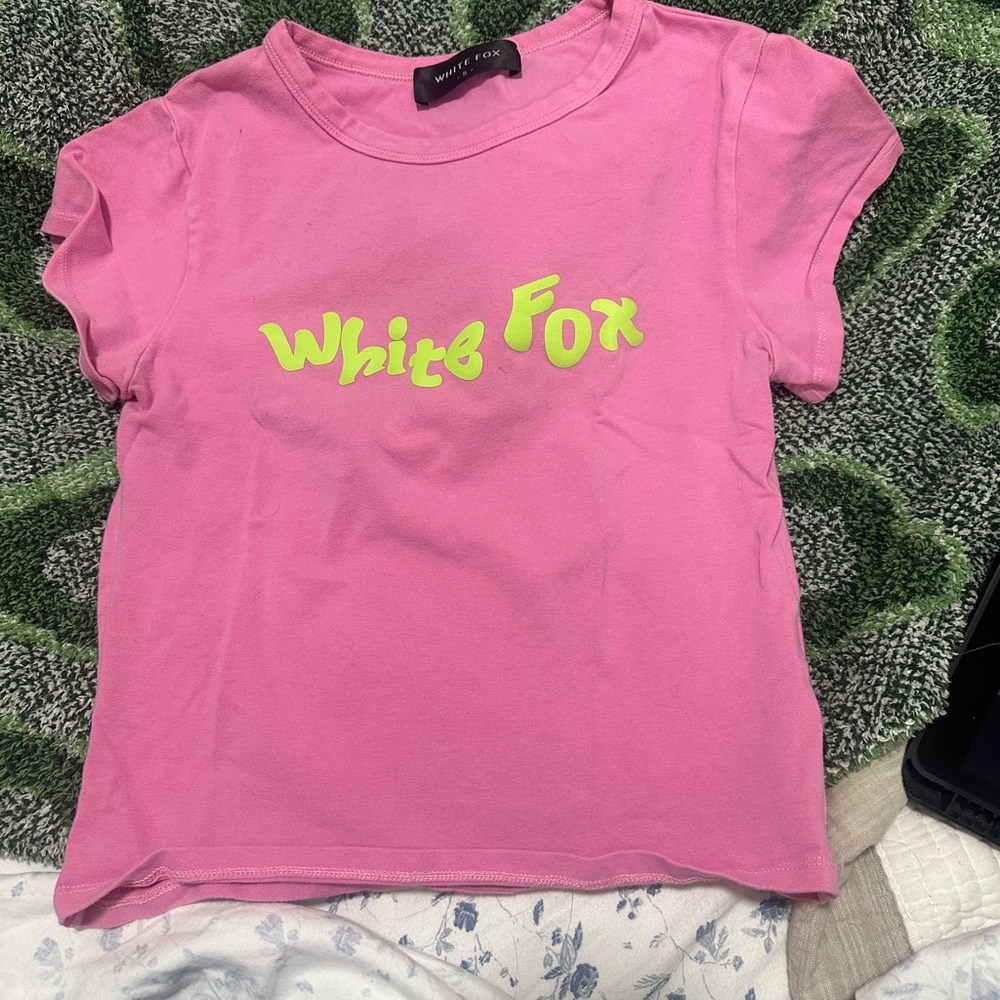 White Fox Boutique Pink Crop Top